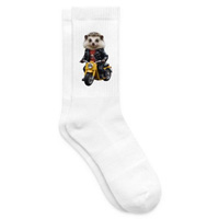 chaussettes hérisson en scooter animaux mignons