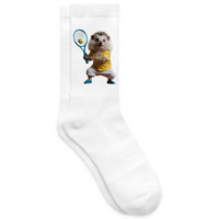 chaussettes hérisson qui joue au tennis Animaux Mignons