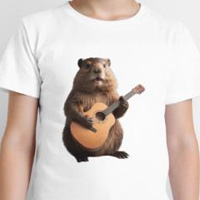 Marmotte musicienne jouant de la guitare Animaux Mignons