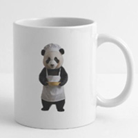 mug panda cuisinier animaux mignons