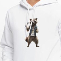 sweat shirt raton-laveur chanteur animaux mignons