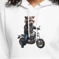 sweat-shirt raton-laveur motard animaux mignons