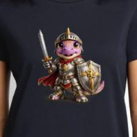 t-shirt bébé dino chevalier animaux mignons