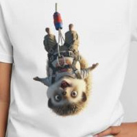 t-shirt hérisson qui saute à l'élastique animaux mignons