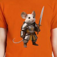 t-shirt souris chevalier animaux mignons